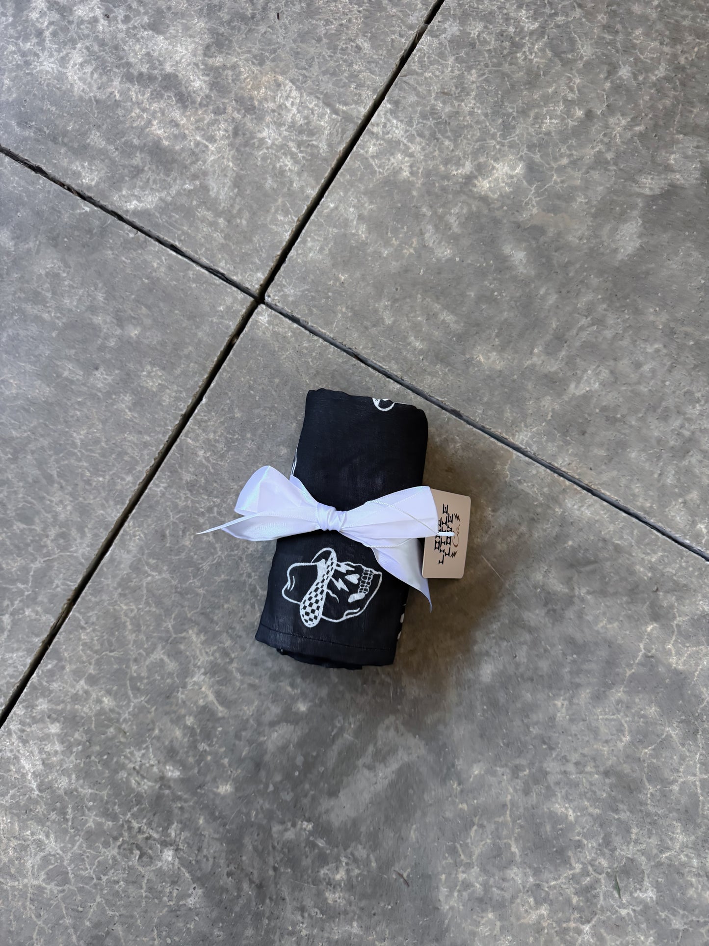 Cowboy Skull | Black Muslin Blanket