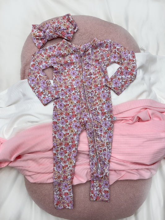 Ditsy Floral | Bamboo Frill Romper