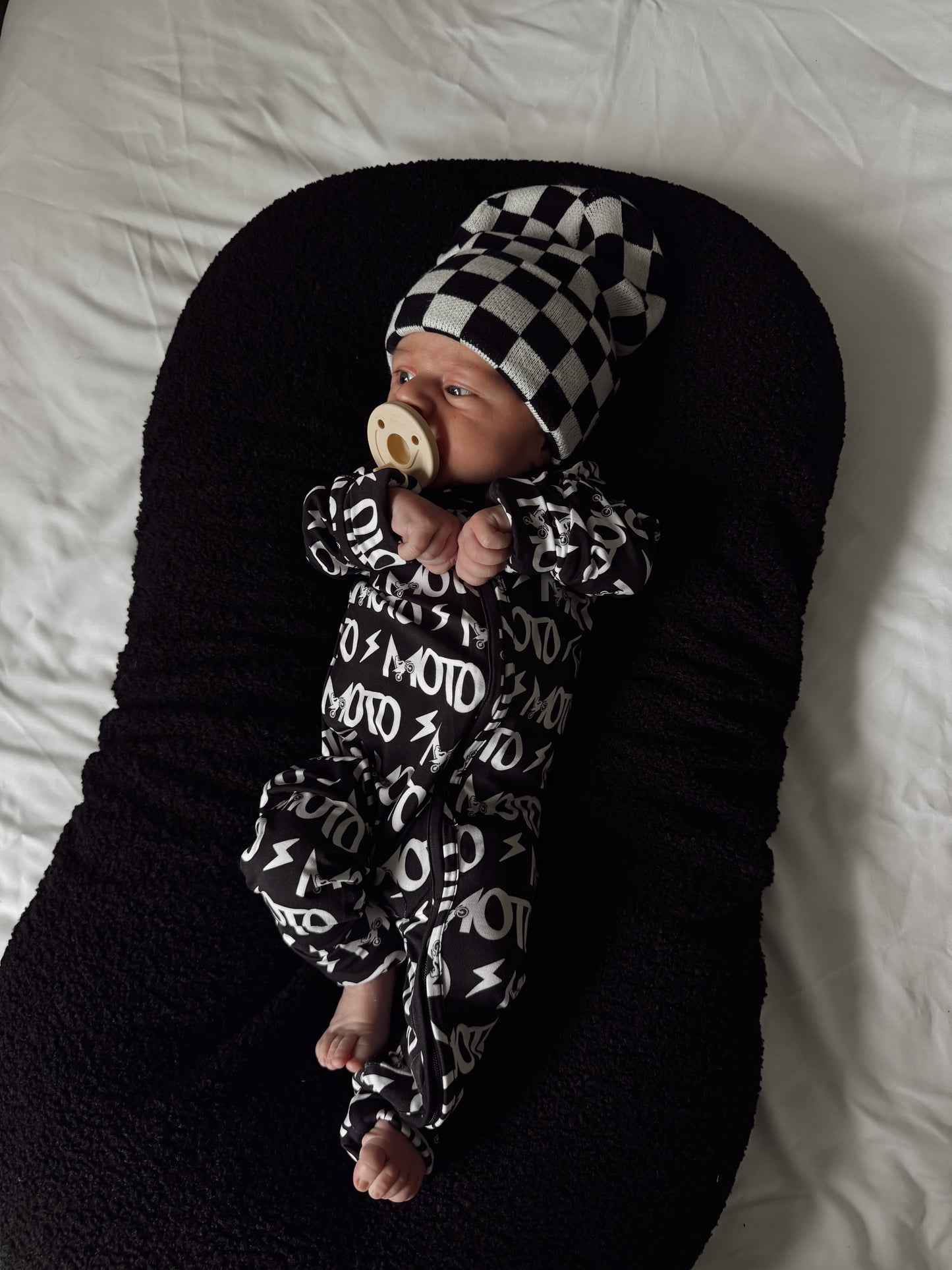 Electric Moto | Black Bamboo Romper