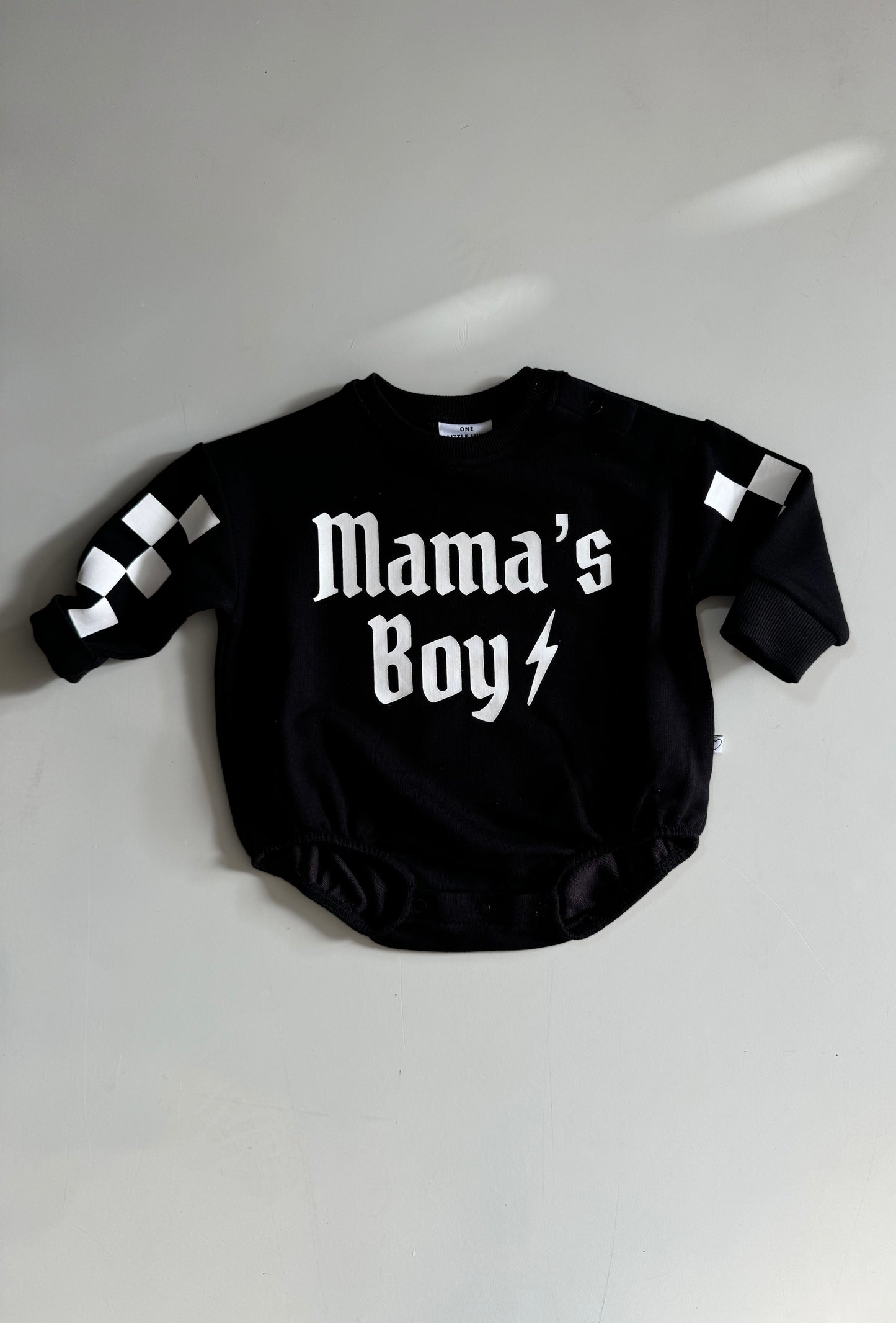 Mama’s Boy | Black Bubble Romper