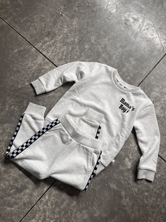 Mama’s Boy | Light Gray Set