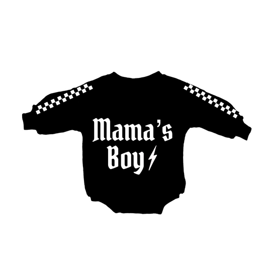 Mama’s Boy | Black Bubble Romper