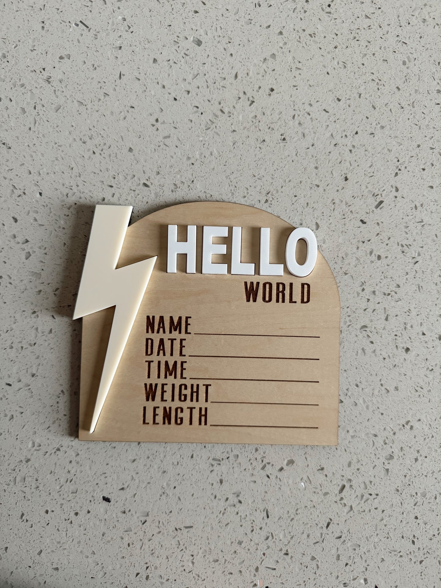 Hello World Lightning | Baby Announcement