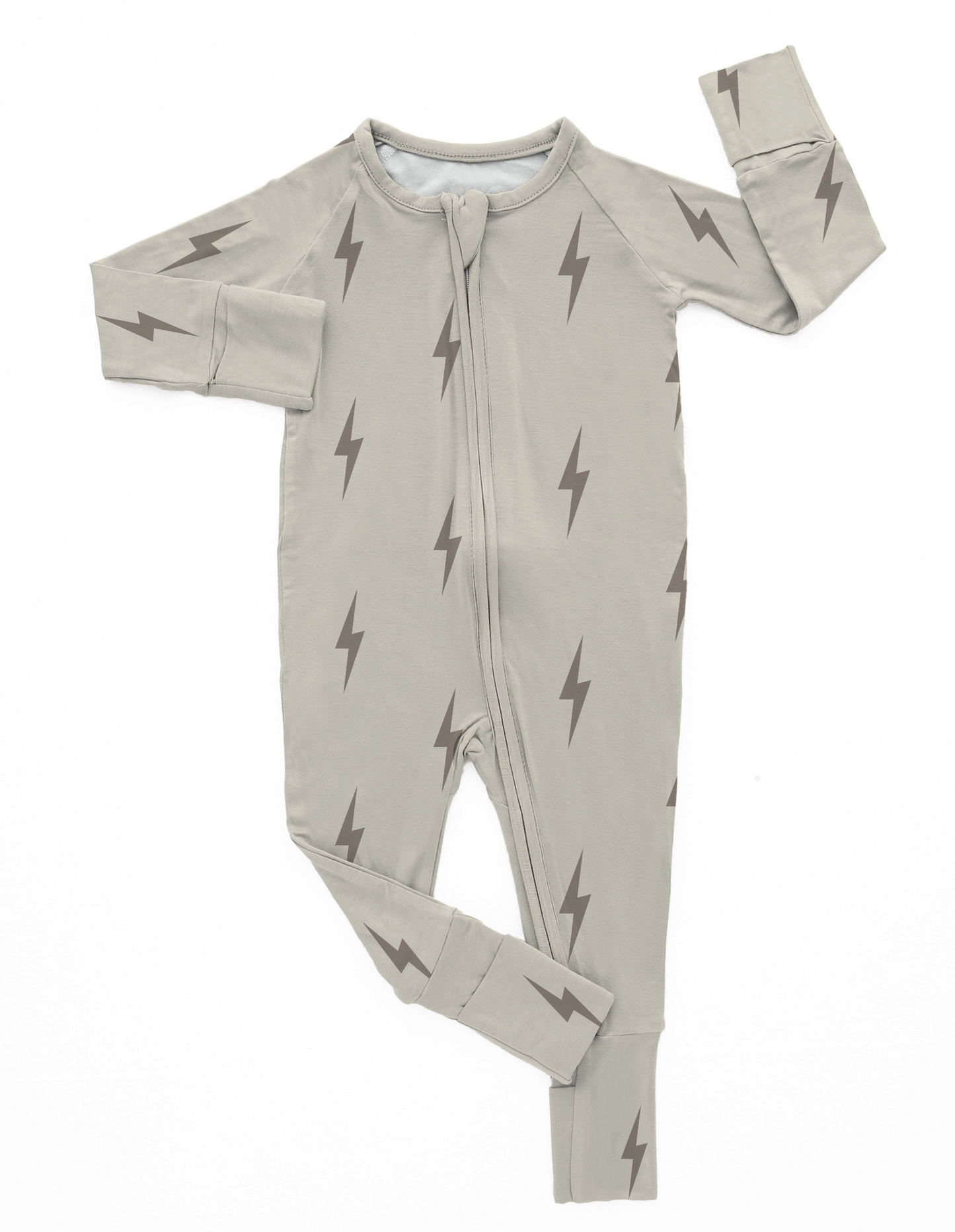 Neutral Lightning Bolt | Bamboo Romper