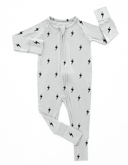 Lightning Bolt | White Bamboo Romper