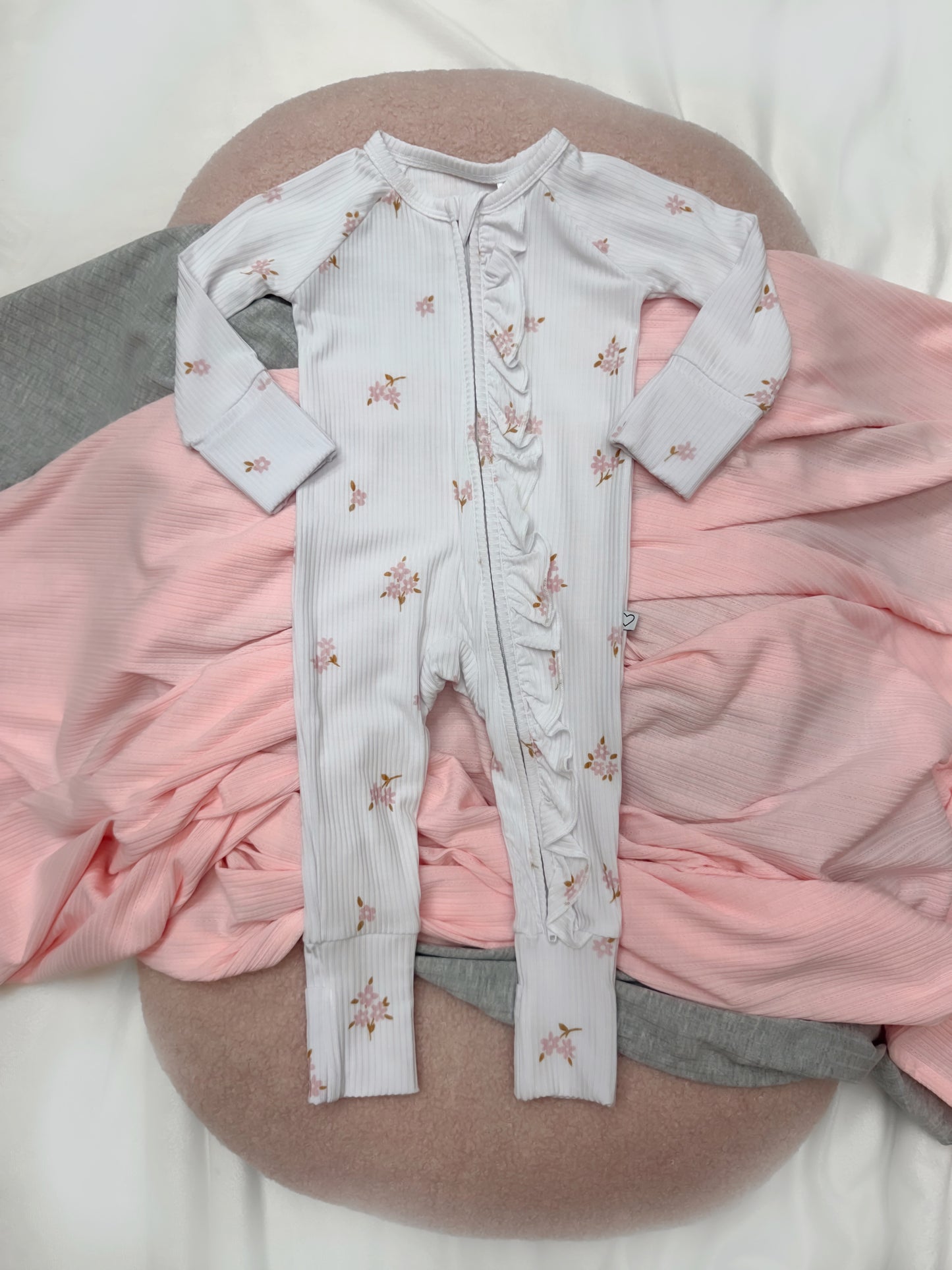 Dainty Floral | Ribbed Bamboo Romper