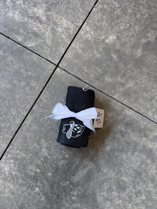 Cowboy Skull | Black Muslin Blanket