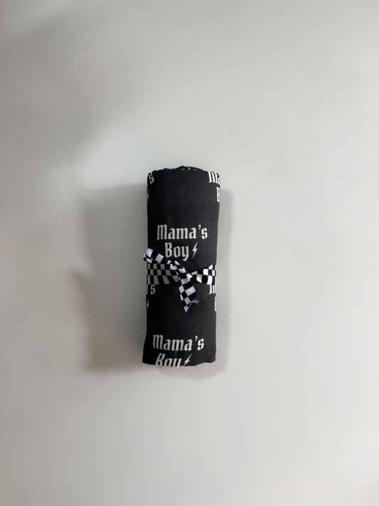 Mama’s Boy | Faded Black Muslin Blanket