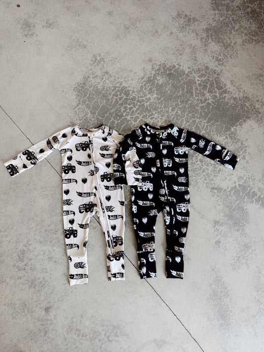 Dada’s Boy | Black Bamboo Romper