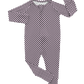 Pink Micro Check | Bamboo Romper