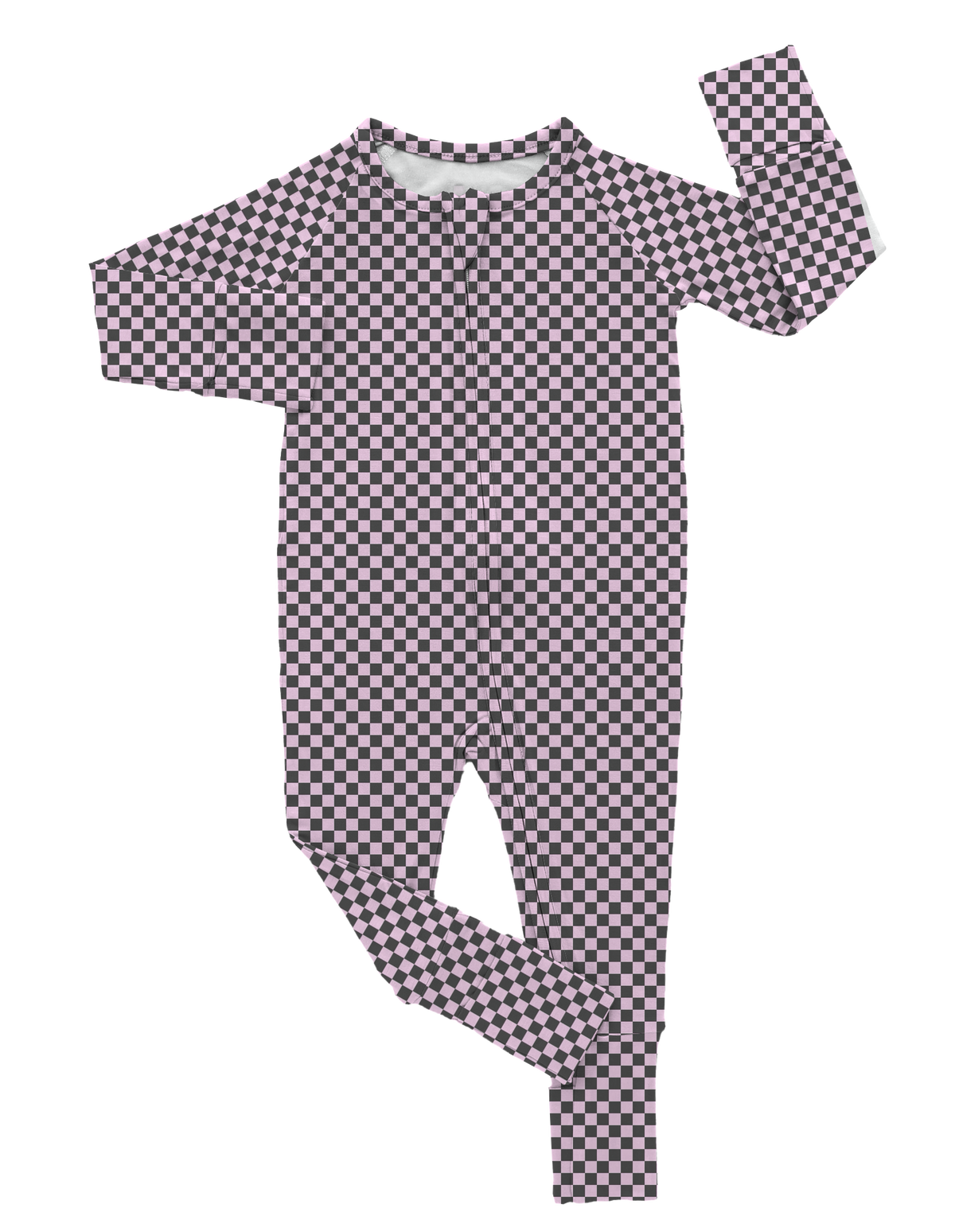 Pink Micro Check | Bamboo Romper