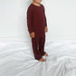Red Micro Check | Bamboo Straight Leg Two-Piece