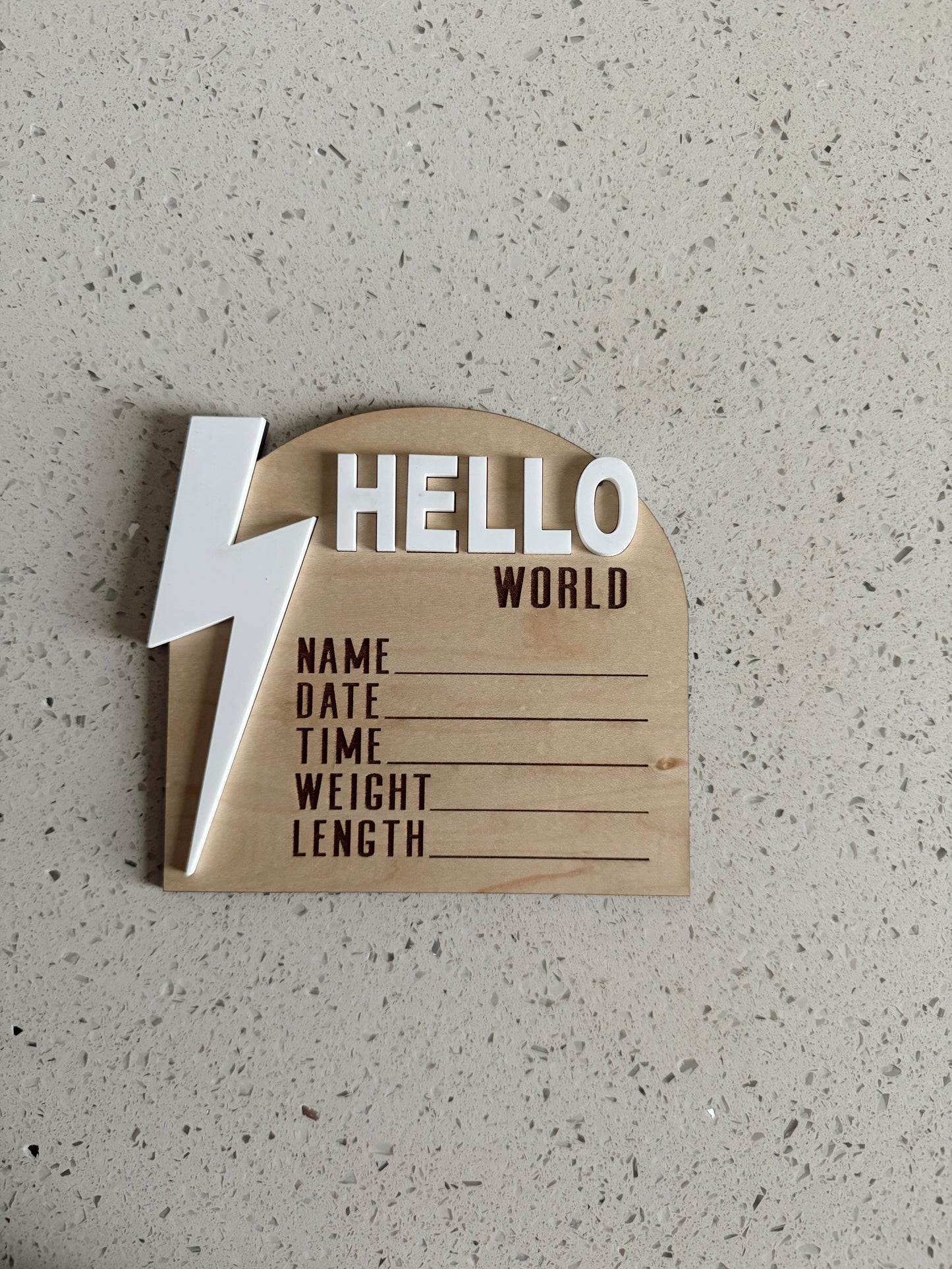 Hello World Lightning | Baby Announcement