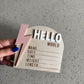 Hello World Lightning | Baby Announcement